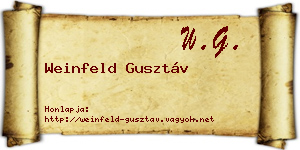 Weinfeld Gusztáv névjegykártya